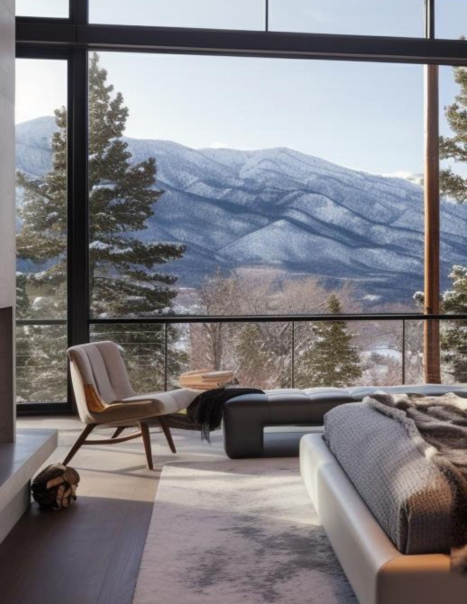 Colorado mountain bedroom with views